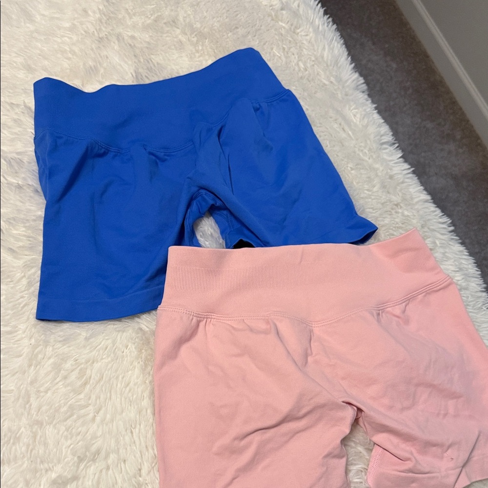 Blue and Pink Athletic Shorts